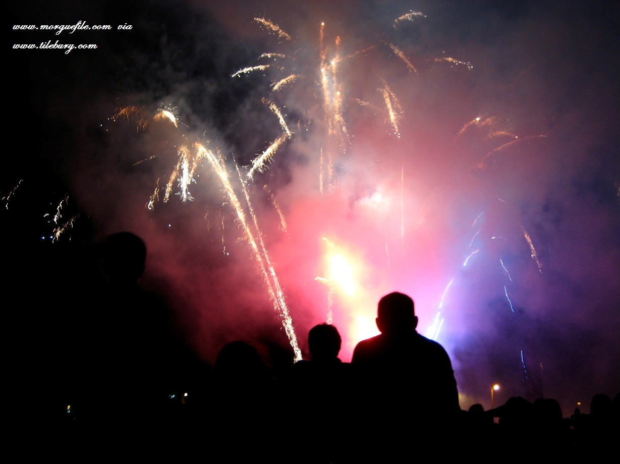 Fireworks at night