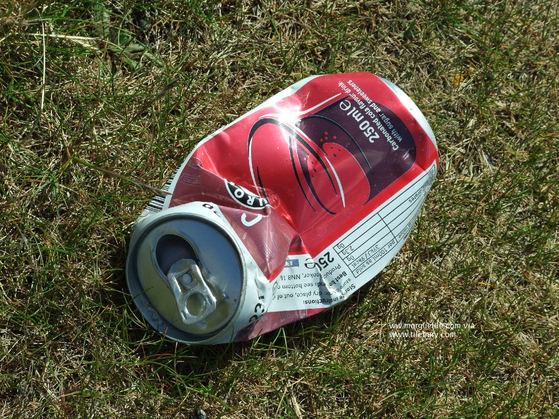 A used and discarded can