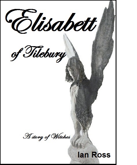 A Book cover with a Stone statue of a Harpy